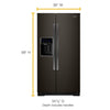 Whirlpool Side x Side Fridge (WRS588FIHV) - Black Stainless