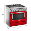 KitchenAid Gas Range (KFGC506JPA) - Passion Red