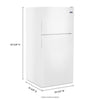 Maytag Top Mount Fridge (MRT118FFFH) - White Ice