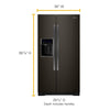 Whirlpool Side x Side Fridge (WRS571CIHV) - Black Stainless