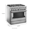 KitchenAid Dual Fuel Range (KFDC506JSS) - Stainless Steel