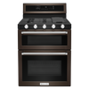KitchenAid Double Oven Range (KFGD500EBS) - Black Stainless