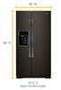 Whirlpool Side x Side Fridge (WRS588FIHV) - Black Stainless
