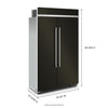 KitchenAid Built-In Fridge (KBSN708MBS) - Black Stainless Steel with PrintShield™ Finish