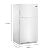 Maytag Top Mount Fridge (MRT311FFFH) - White Ice