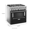 KitchenAid Dual Fuel Range (KFDC506JBK) - Imperial Black