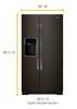 Whirlpool Side x Side Fridge (WRS571CIHV) - Black Stainless