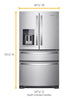 Whirlpool 4 Door Bottom Mount (WRX735SDHZ) - Stainless Steel