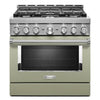 KitchenAid Gas Range (KFGC506JAV) - Avocado Cream