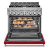 KitchenAid Gas Range (KFGC506JPA) - Passion Red