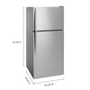 Whirlpool Top Mount Fridge (WRT148FZDM) - Monochromatic Stainless Steel