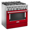 KitchenAid Gas Range (KFGC506JPA) - Passion Red