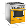KitchenAid Dual Fuel Range (KFDC500JYP) - Yellow Pepper