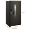 Whirlpool Side x Side Fridge (WRS325SDHV) - Black Stainless