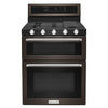 KitchenAid Double Oven Range (KFGD500EBS) - Black Stainless