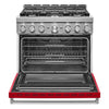 KitchenAid Gas Range (KFGC506JPA) - Passion Red