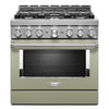 KitchenAid Gas Range (KFGC506JAV) - Avocado Cream