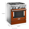KitchenAid Dual Fuel Range (KFDC500JSC) - Scorched Orange