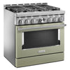 KitchenAid Gas Range (KFGC506JAV) - Avocado Cream