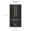 KitchenAid French Door Fridge (KRFC300EBS) - Black Stainless