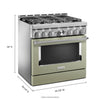 KitchenAid Gas Range (KFGC506JAV) - Avocado Cream