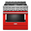 KitchenAid Gas Range (KFGC506JPA) - Passion Red