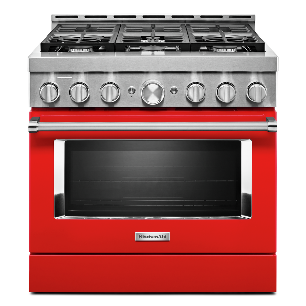 KitchenAid Gas Range (KFGC506JPA) - Passion Red
