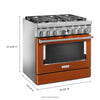 KitchenAid Dual Fuel Range (KFDC506JSC) - Scorched Orange