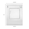 Whirlpool Dryer (LDR3822PQ) - White-on-White