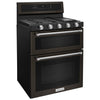 KitchenAid Double Oven Range (KFGD500EBS) - Black Stainless