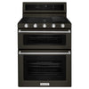 KitchenAid Double Oven Range (KFGD500EBS) - Black Stainless