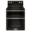 KitchenAid Double Oven Range (YKFED500EBS) - Black Stainless