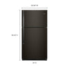 Whirlpool Top Mount Fridge (WRT541SZHV) - Black Stainless