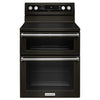 KitchenAid Double Oven Range (YKFED500EBS) - Black Stainless