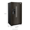 KitchenAid Side x Side Fridge (KRSF705HBS) - Black Stainless