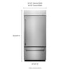 KitchenAid Bottom Mount Fridge (KBBR306ESS) - Stainless Steel