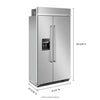KitchenAid Built-In Fridge (KBSD702MPS) - Stainless Steel with PrintShieldâ„¢ Finish