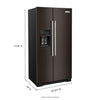 KitchenAid Side x Side Fridge (KRSC703HBS) - Black Stainless