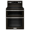 KitchenAid Double Oven Range (YKFED500EBS) - Black Stainless